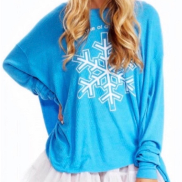 Wildfox Tops - Wildfox One of a Kind Effortless Snowflake Thermal